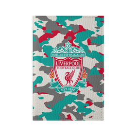 Обложка для паспорта матовая кожа с принтом FC Liverpool в Петрозаводске, натуральная матовая кожа | размер 19,3 х 13,7 см; прозрачные пластиковые крепления | england | football | liverpool fc | logo | sport | англия | арт | камуфляж | ливерпуль | лига | лого | милитари | спорт | текстура | фк | футбол | футбольный клуб | эмблема