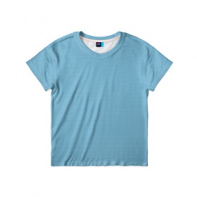 Детская футболка 3D с принтом Blue texture в Петрозаводске, 100% гипоаллергенный полиэфир | прямой крой, круглый вырез горловины, длина до линии бедер, чуть спущенное плечо, ткань немного тянется | Тематика изображения на принте: 