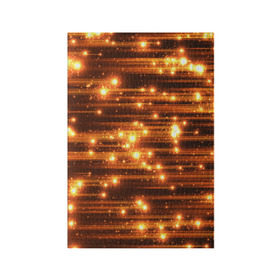 Обложка для паспорта матовая кожа с принтом Огоньки в Петрозаводске, натуральная матовая кожа | размер 19,3 х 13,7 см; прозрачные пластиковые крепления | Тематика изображения на принте: кометы | космос | метеорит | огоньки | свет | яркий