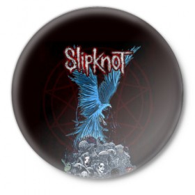 Значок с принтом Slipknot в Петрозаводске,  металл | круглая форма, металлическая застежка в виде булавки | Тематика изображения на принте: slipknot | слипкнот