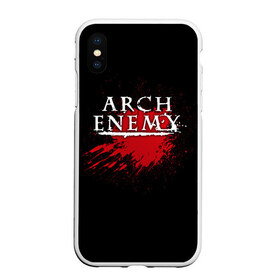 Чехол для iPhone XS Max матовый с принтом Arch Enemy в Петрозаводске, Силикон | Область печати: задняя сторона чехла, без боковых панелей | arch enemy | band | blood | metal | music | rock | атрибутика | группа | кровь | метал | музыка | рок