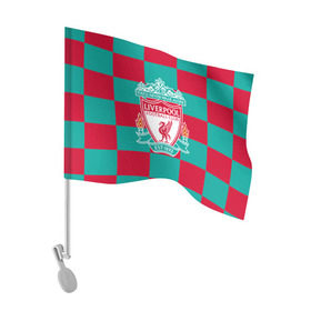 Флаг для автомобиля с принтом ФК Ливерпуль в Петрозаводске, 100% полиэстер | Размер: 30*21 см | england | fc | англия | ливерпуль | фк