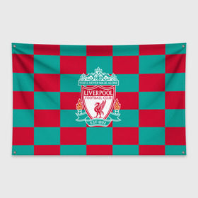 Флаг-баннер с принтом ФК Ливерпуль в Петрозаводске, 100% полиэстер | размер 67 х 109 см, плотность ткани — 95 г/м2; по краям флага есть четыре люверса для крепления | england | fc | англия | ливерпуль | фк