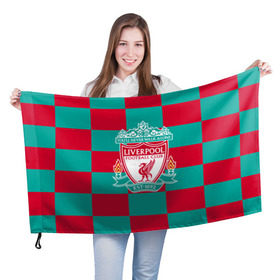 Флаг 3D с принтом ФК Ливерпуль в Петрозаводске, 100% полиэстер | плотность ткани — 95 г/м2, размер — 67 х 109 см. Принт наносится с одной стороны | england | fc | англия | ливерпуль | фк