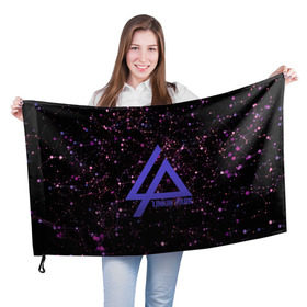 Флаг 3D с принтом Abstraction Linkin Park в Петрозаводске, 100% полиэстер | плотность ткани — 95 г/м2, размер — 67 х 109 см. Принт наносится с одной стороны | 