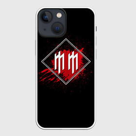 Чехол для iPhone 13 mini с принтом Marilyn Manson в Петрозаводске,  |  | band | blood | marilyn manson | metal | music | rock | атрибутика | группа | кровь | метал | музыка | рок
