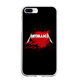 Чехол для iPhone 7Plus/8 Plus матовый с принтом Metallica в Петрозаводске, Силикон | Область печати: задняя сторона чехла, без боковых панелей | band | blood | metal | metallica | music | rock | атрибутика | группа | кровь | метал | музыка | рок