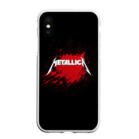 Чехол для iPhone XS Max матовый с принтом Metallica в Петрозаводске, Силикон | Область печати: задняя сторона чехла, без боковых панелей | band | blood | metal | metallica | music | rock | атрибутика | группа | кровь | метал | музыка | рок