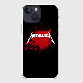 Чехол для iPhone 13 mini с принтом Metallica в Петрозаводске,  |  | band | blood | metal | metallica | music | rock | атрибутика | группа | кровь | метал | музыка | рок