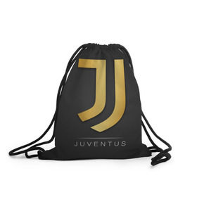Рюкзак-мешок 3D с принтом Juventus Gold Edition в Петрозаводске, 100% полиэстер | плотность ткани — 200 г/м2, размер — 35 х 45 см; лямки — толстые шнурки, застежка на шнуровке, без карманов и подкладки | Тематика изображения на принте: champions | italy | jeep | juventus | league | италия | лига | чемпионов | ювентус