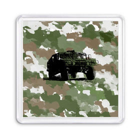 Магнит 55*55 с принтом Jeep в Петрозаводске, Пластик | Размер: 65*65 мм; Размер печати: 55*55 мм | 23 февраля | hummer | jeep | авто | армейская | армия | внедорожник | военная | джип | камуфляж | милитари | россия | хамер