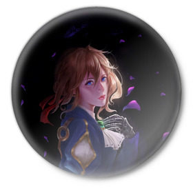 Значок с принтом Violet Evergarden в Петрозаводске,  металл | круглая форма, металлическая застежка в виде булавки | Тематика изображения на принте: 