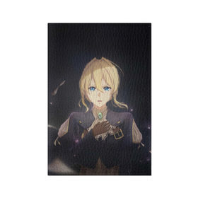 Обложка для паспорта матовая кожа с принтом Violet Evergarden в Петрозаводске, натуральная матовая кожа | размер 19,3 х 13,7 см; прозрачные пластиковые крепления | Тематика изображения на принте: anime | violet evergarden | аниме | вайолет эвергарден