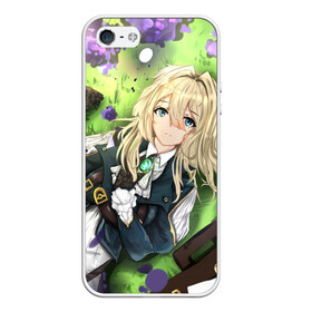 Чехол для iPhone 5/5S матовый с принтом Violet Evergarden в Петрозаводске, Силикон | Область печати: задняя сторона чехла, без боковых панелей | anime | violet evergarden | аниме | вайолет эвергарден