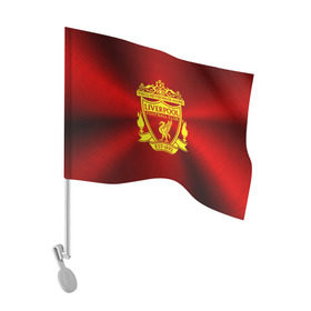 Флаг для автомобиля с принтом ФК Ливерпуль в Петрозаводске, 100% полиэстер | Размер: 30*21 см | england | football | liverpool fc | logo | sport | англия | арт | ливерпуль | лига | лого | спорт | текстура | фк | футбол | футбольный клуб | эмблема