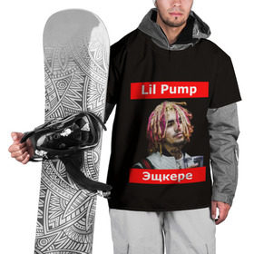 Накидка на куртку 3D с принтом Lil Pump - 104 в Петрозаводске, 100% полиэстер |  | eskeetit | esskeetit | lil pump | pamp | pump | лил памп | маленький насос | насос | памп | эшкере | эшкереее | эщкере | эщкэрэ