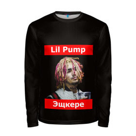 Мужской лонгслив 3D с принтом Lil Pump - 104 в Петрозаводске, 100% полиэстер | длинные рукава, круглый вырез горловины, полуприлегающий силуэт | Тематика изображения на принте: eskeetit | esskeetit | lil pump | pamp | pump | лил памп | маленький насос | насос | памп | эшкере | эшкереее | эщкере | эщкэрэ