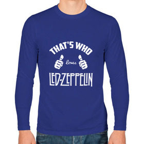 Мужской лонгслив хлопок с принтом Вот кто любит Led Zeppelin в Петрозаводске, 100% хлопок |  | 