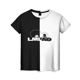 Женская футболка 3D с принтом Keep calm and listen LMFAO в Петрозаводске, 100% полиэфир ( синтетическое хлопкоподобное полотно) | прямой крой, круглый вырез горловины, длина до линии бедер | lmfao | redfoo | sky blu | блу | данс | дудес | лмфао | музыка | поп | редфуу | скайлер горди | стэфан горди | хаус | хип хоп | эл эм эф эй оу | электро | электронная | элэмэфэйоу