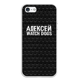 Чехол для iPhone 5/5S матовый с принтом Алексей Watch Dogs в Петрозаводске, Силикон | Область печати: задняя сторона чехла, без боковых панелей | алексей | алеша | леша