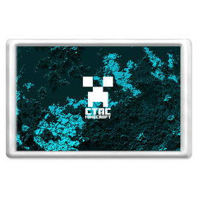 Магнит 45*70 с принтом Стас в стиле Minecraft в Петрозаводске, Пластик | Размер: 78*52 мм; Размер печати: 70*45 | крипер | майнкрафт | станислав