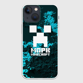 Чехол для iPhone 13 mini с принтом Марк в стиле Minecraft в Петрозаводске,  |  | game | minecraft | minecraft nature | minecraft skin | minectaft skins | mobs | name | underground | имена | крипер | майн крафт | марк