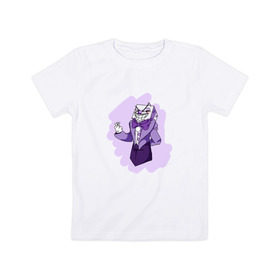 Детская футболка хлопок с принтом King Dice в Петрозаводске, 100% хлопок | круглый вырез горловины, полуприлегающий силуэт, длина до линии бедер | cuphead | капхед | компьтерная игра