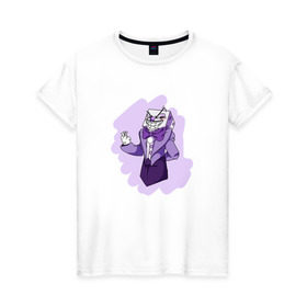 Женская футболка хлопок с принтом King Dice в Петрозаводске, 100% хлопок | прямой крой, круглый вырез горловины, длина до линии бедер, слегка спущенное плечо | cuphead | капхед | компьтерная игра
