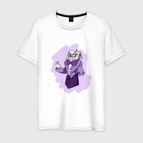 Мужская футболка хлопок с принтом King Dice в Петрозаводске, 100% хлопок | прямой крой, круглый вырез горловины, длина до линии бедер, слегка спущенное плечо. | cuphead | капхед | компьтерная игра