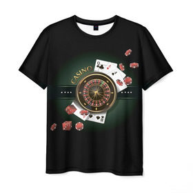 Мужская футболка 3D с принтом Покер Старс в Петрозаводске, 100% полиэфир | прямой крой, круглый вырез горловины, длина до линии бедер | игра | казино | каре | карты | роял | сет | стрит | туз | удача | флеш | фул | хаус