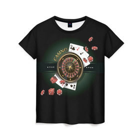 Женская футболка 3D с принтом Покер Старс в Петрозаводске, 100% полиэфир ( синтетическое хлопкоподобное полотно) | прямой крой, круглый вырез горловины, длина до линии бедер | игра | казино | каре | карты | роял | сет | стрит | туз | удача | флеш | фул | хаус
