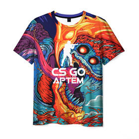 Мужская футболка 3D с принтом Артём в стиле CS GO в Петрозаводске, 100% полиэфир | прямой крой, круглый вырез горловины, длина до линии бедер | имена | скоростной зверь