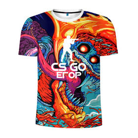 Мужская футболка 3D спортивная с принтом Егор в стиле CS GO в Петрозаводске, 100% полиэстер с улучшенными характеристиками | приталенный силуэт, круглая горловина, широкие плечи, сужается к линии бедра | имена | скоростной зверь