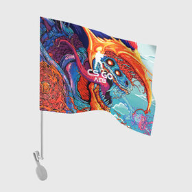 Флаг для автомобиля с принтом Лев в стиле CS GO в Петрозаводске, 100% полиэстер | Размер: 30*21 см | hyper beast | кс го | скоростной зверь