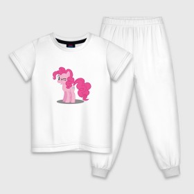 Детская пижама хлопок с принтом My little pony Пинки Пай в Петрозаводске, 100% хлопок |  брюки и футболка прямого кроя, без карманов, на брюках мягкая резинка на поясе и по низу штанин
 | my little pony | пинки пай