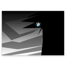 Поздравительная открытка с принтом BMW GEOMETRY SPORT в Петрозаводске, 100% бумага | плотность бумаги 280 г/м2, матовая, на обратной стороне линовка и место для марки
 | Тематика изображения на принте: bmw | bmw motorsport | bmw performance | carbon | m | m power | motorsport | performance | sport | бмв | карбон | моторспорт | спорт