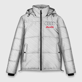 Мужская зимняя куртка 3D с принтом AUDI CARBON в Петрозаводске, верх — 100% полиэстер; подкладка — 100% полиэстер; утеплитель — 100% полиэстер | длина ниже бедра, свободный силуэт Оверсайз. Есть воротник-стойка, отстегивающийся капюшон и ветрозащитная планка. 

Боковые карманы с листочкой на кнопках и внутренний карман на молнии. | ауди | марка | машины
