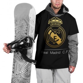 Накидка на куртку 3D с принтом Real Gold Edition в Петрозаводске, 100% полиэстер |  | champions | league | madrid | real | spain | испания | лига | мадрид | реал | чемпионов