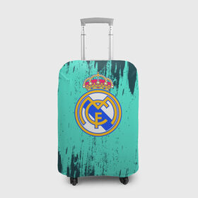 Чехол для чемодана 3D с принтом Реал Мадрид в Петрозаводске, 86% полиэфир, 14% спандекс | двустороннее нанесение принта, прорези для ручек и колес | cr7 | football | real madrid | реал мадрид | футбол