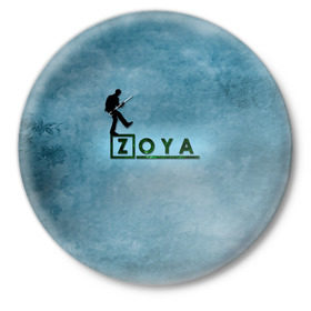 Значок с принтом Зоя в стиле Доктор Хаус в Петрозаводске,  металл | круглая форма, металлическая застежка в виде булавки | 