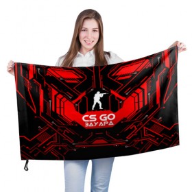 Флаг 3D с принтом Counter Strike-Эдуард в Петрозаводске, 100% полиэстер | плотность ткани — 95 г/м2, размер — 67 х 109 см. Принт наносится с одной стороны | 