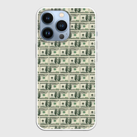 Чехол для iPhone 13 Pro с принтом Доллары в Петрозаводске,  |  | Тематика изображения на принте: dollars | money | usa | деньги | доллар | паттерн | сша