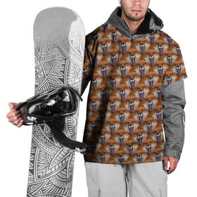 Накидка на куртку 3D с принтом Лисоньки фыр фыр в Петрозаводске, 100% полиэстер |  | cute | камуфляж | лес | лиса | лисица | лисичка | лисоньки | милитари | милый | охота | с языком | фыр фыр