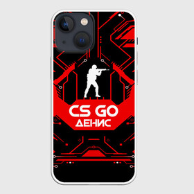 Чехол для iPhone 13 mini с принтом Counter Strike Денис в Петрозаводске,  |  | awp | counter strike | cs go | game | name | skin | авп | денис | игры | имена | имя | линии | монстр | оружие | скин | текстуры