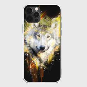 Чехол для iPhone 12 Pro Max с принтом Волк в Петрозаводске, Силикон |  | Тематика изображения на принте: волк | геометрия | животные | природа | серый | собака | хищник