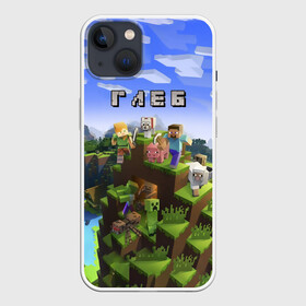 Чехол для iPhone 13 с принтом Глеб   Minecraft в Петрозаводске,  |  | майнкрафт