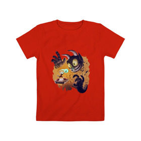 Детская футболка хлопок с принтом Cuphead (1) в Петрозаводске, 100% хлопок | круглый вырез горловины, полуприлегающий силуэт, длина до линии бедер | 