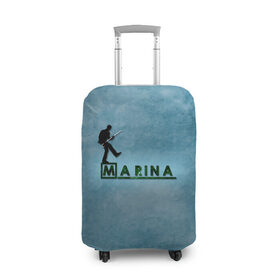 Чехол для чемодана 3D с принтом Марина в стиле Доктор Хаус в Петрозаводске, 86% полиэфир, 14% спандекс | двустороннее нанесение принта, прорези для ручек и колес | house | m.d. | бирюзовый