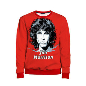 Детский свитшот 3D с принтом Jim Morrison в Петрозаводске, 100% полиэстер | свободная посадка, прямой крой, мягкая тканевая резинка на рукавах и понизу свитшота | the doors | автор песен | вокалист | джим моррисон | звезда | музыка | певец | поэт | рок | рок музыка | фронтмен