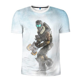 Мужская футболка 3D спортивная с принтом Dead Space в Петрозаводске, 100% полиэстер с улучшенными характеристиками | приталенный силуэт, круглая горловина, широкие плечи, сужается к линии бедра | dead | space | айзек | вирус | зомби | игра | ишимура | кларк | космос | костюм | мёртвый | монстр
